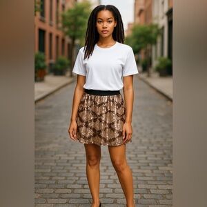 L8TER rose gold sequin skirt XL like new